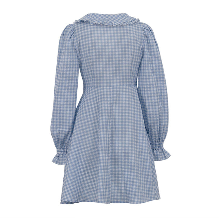 Seraphine™ | Colette Kareli Fırfır Elbise