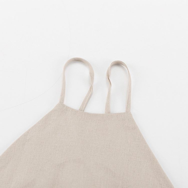 Seraphine™ | Elara Keten Halter Mini Elbise