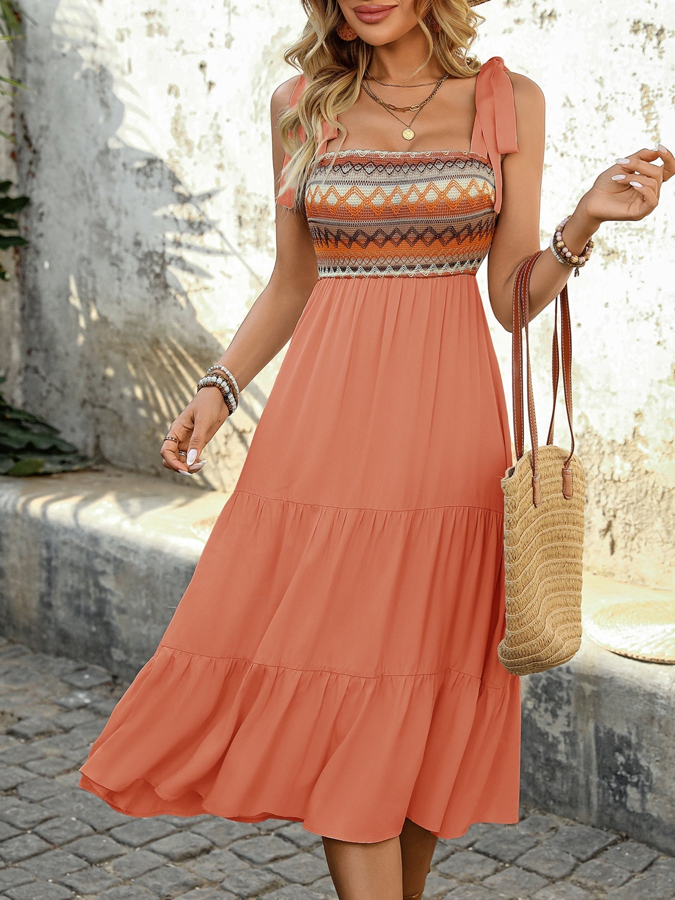 Seraphine™ | Solea Etnik Midi Elbise