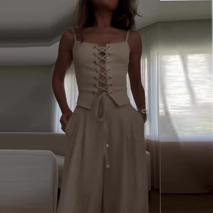 Seraphine™ | Celeste Bağcıklı Yazlık Tulum