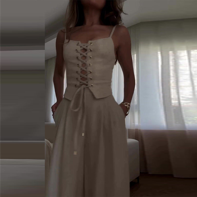 Seraphine™ | Celeste Bağcıklı Yazlık Tulum