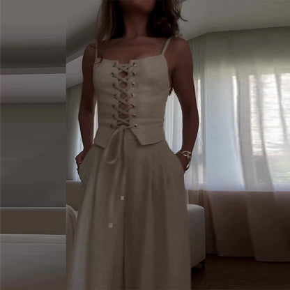 Seraphine™ | Celeste Bağcıklı Yazlık Tulum