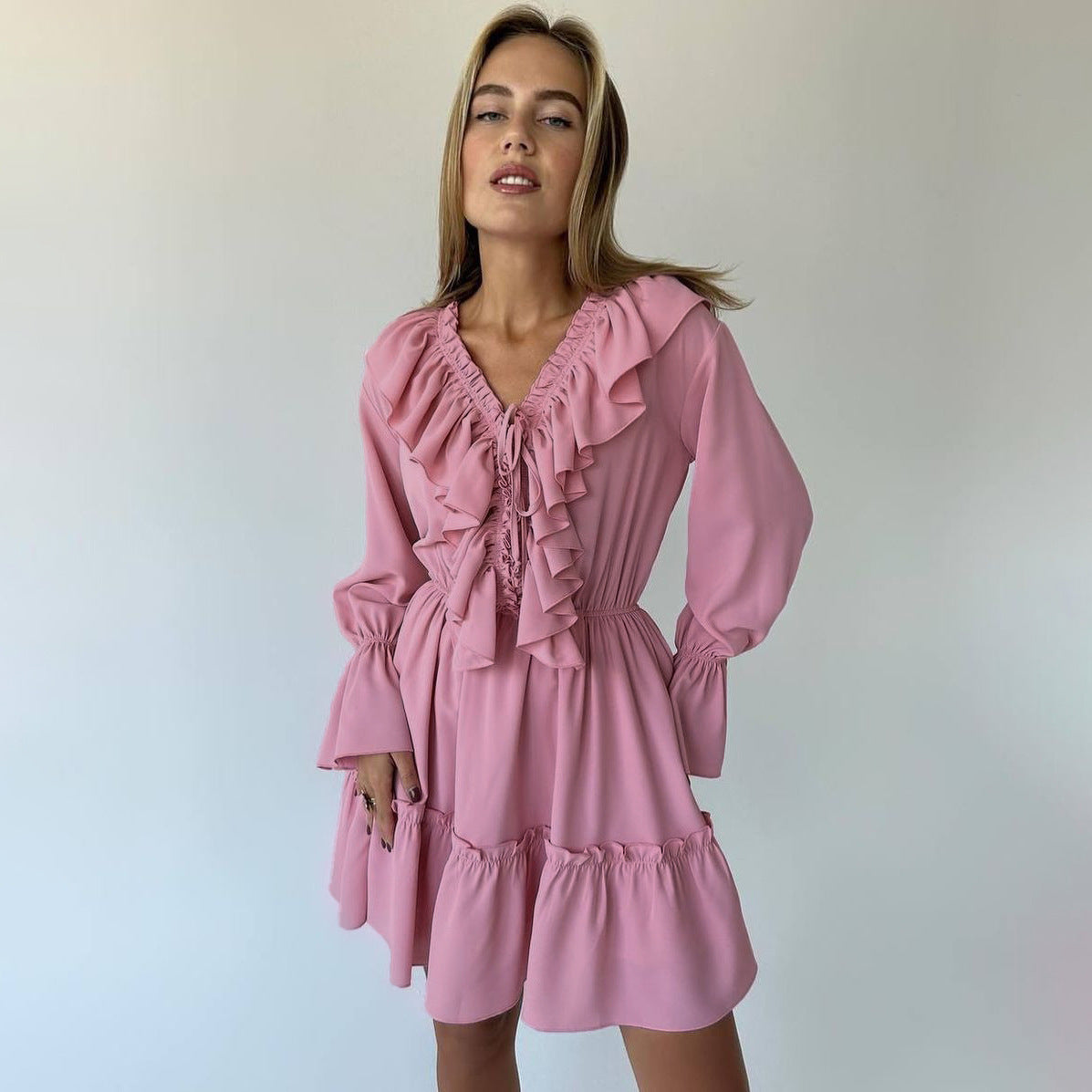 Seraphine™ | Amélie Fırfırlı Mini Elbise
