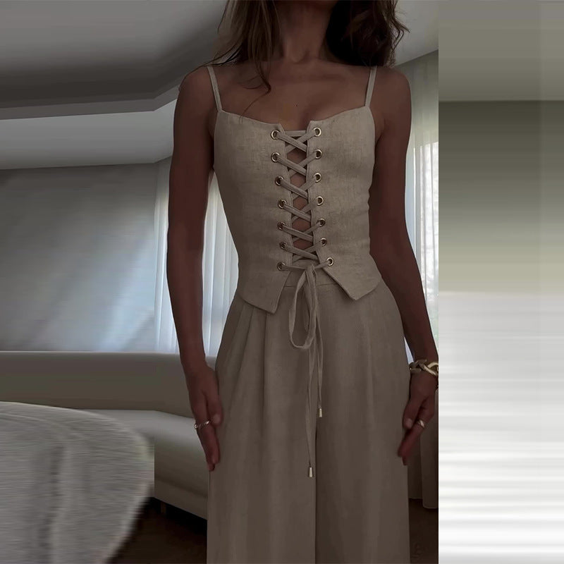 Seraphine™ | Celeste Bağcıklı Yazlık Tulum