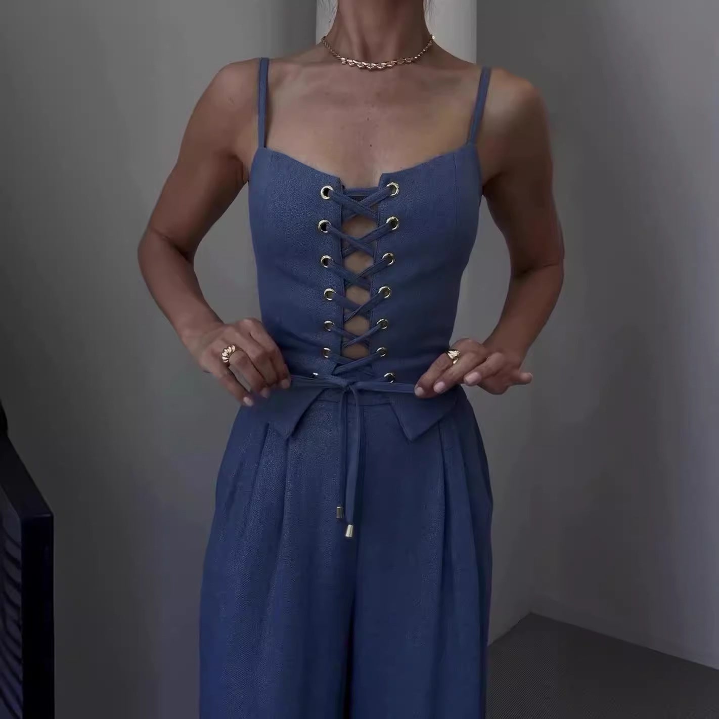 Seraphine™ | Celeste Bağcıklı Yazlık Tulum