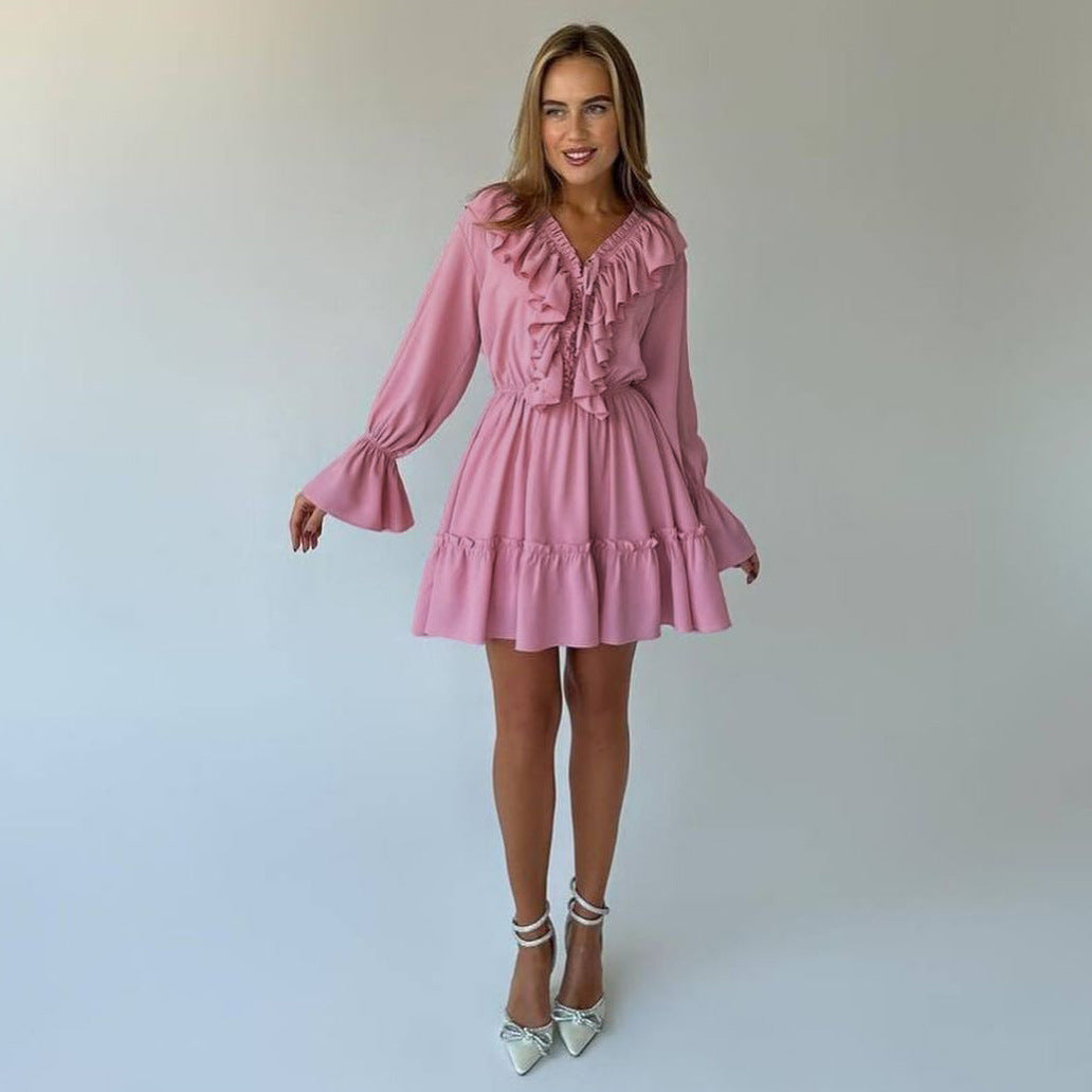 Seraphine™ | Amélie Fırfırlı Mini Elbise
