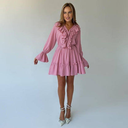 Seraphine™ | Amélie Fırfırlı Mini Elbise
