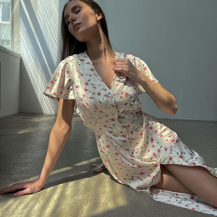 Seraphine™ | Flora Romantik Maksi Elbise