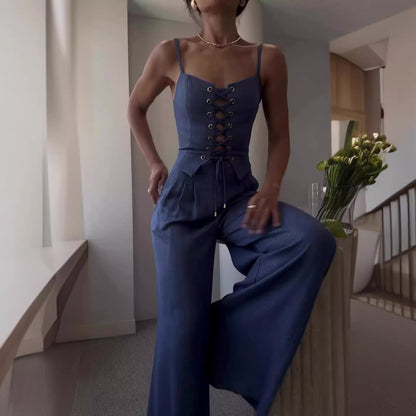 Seraphine™ | Celeste Bağcıklı Yazlık Tulum