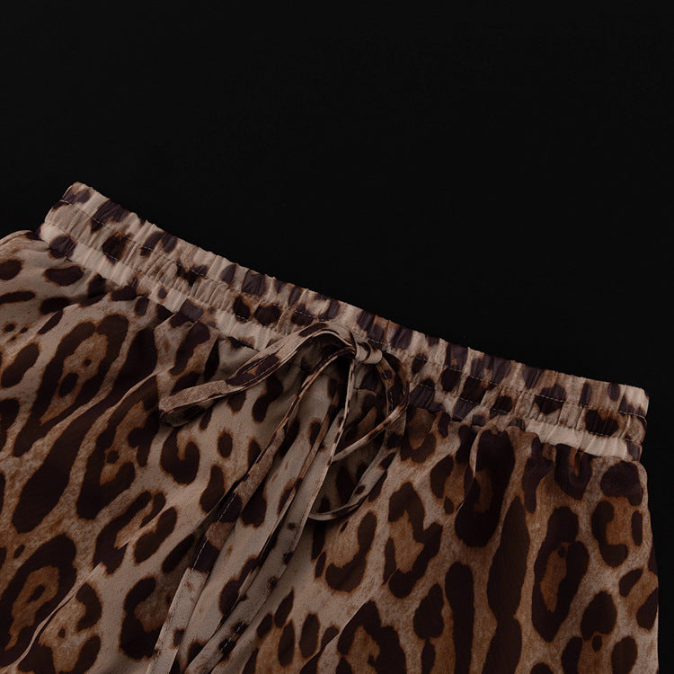 Seraphine™ | Leopar Desenli Şifon Takım