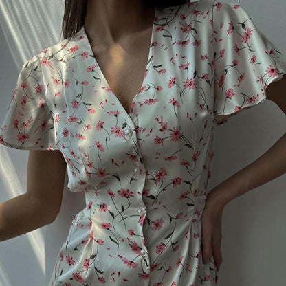 Seraphine™ | Flora Romantik Maksi Elbise