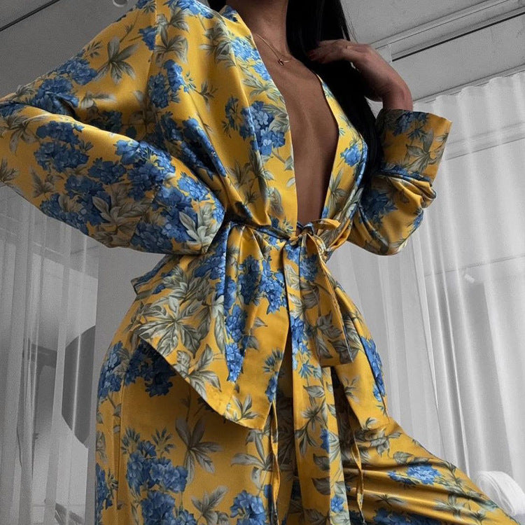 Seraphine™ | Floral Elegance İpek Takım