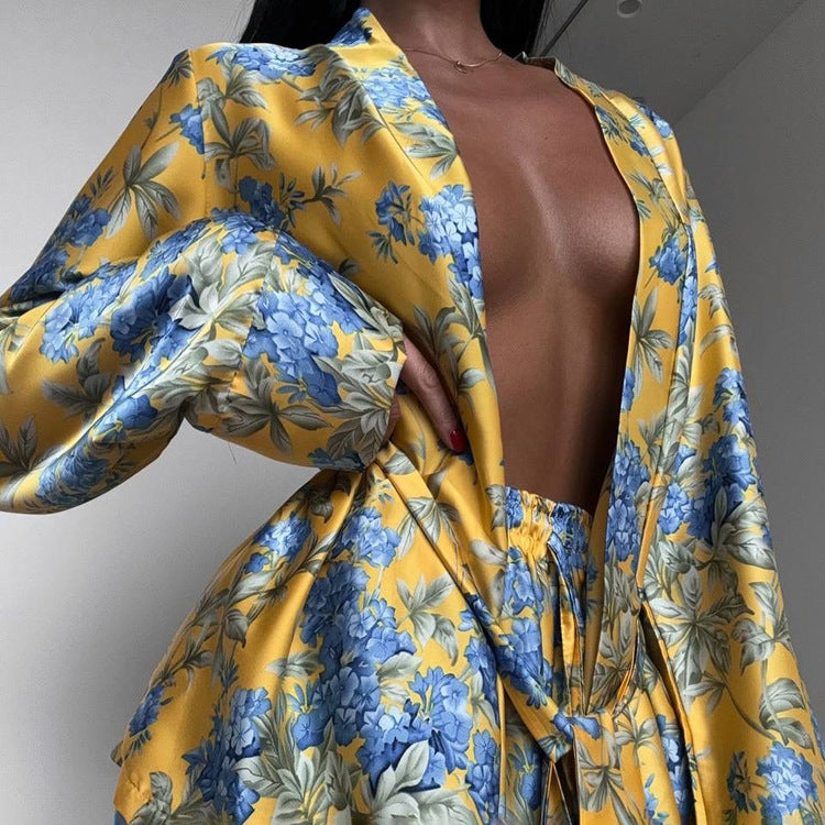 Seraphine™ | Floral Elegance İpek Takım