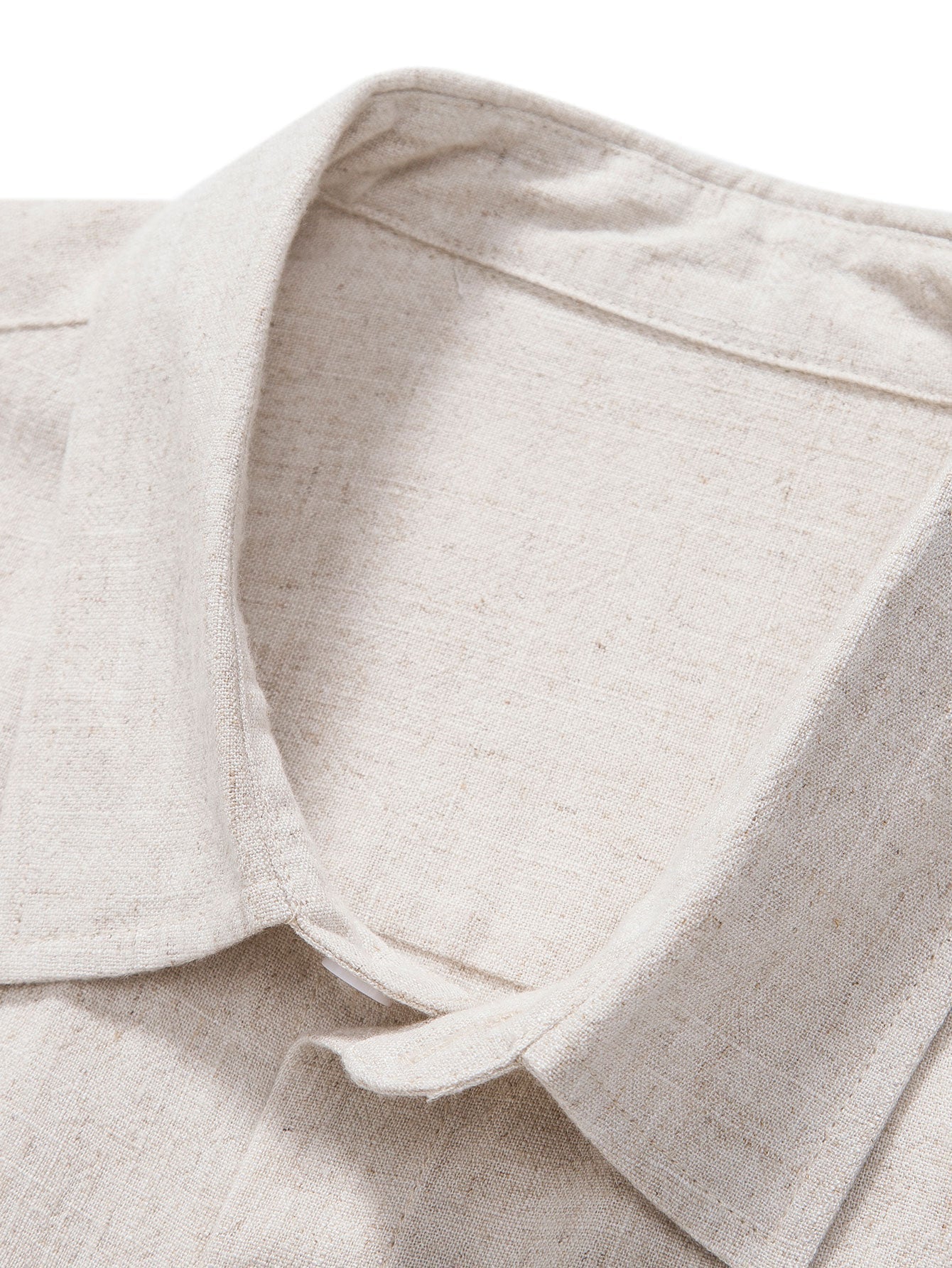 Keten Rayon Karışımı Düğmeli Gömlek ve Düz Paça Keten Pantolon