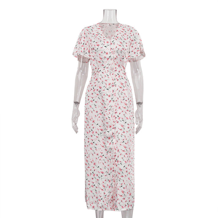 Seraphine™ | Flora Romantik Maksi Elbise