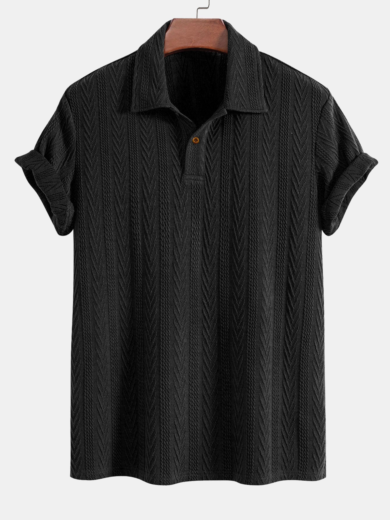 Kısa Kollu Jakarlı Polo