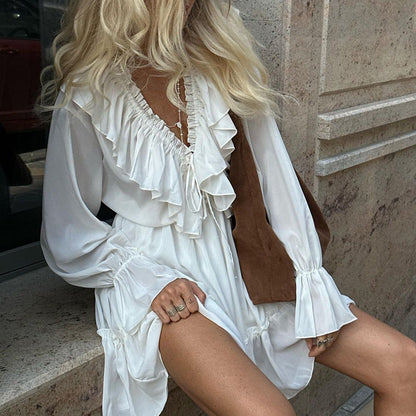 Seraphine™ | Amélie Fırfırlı Mini Elbise