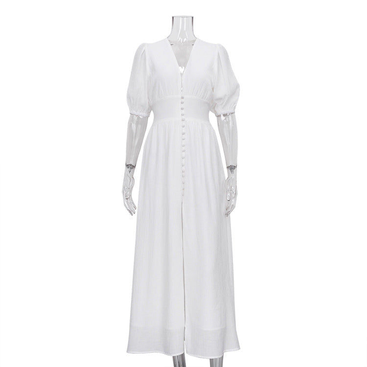 Seraphine™ | Vivianne Düğmeli Yırtmaçlı Maxi Elbise