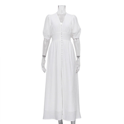 Seraphine™ | Vivianne Düğmeli Yırtmaçlı Maxi Elbise