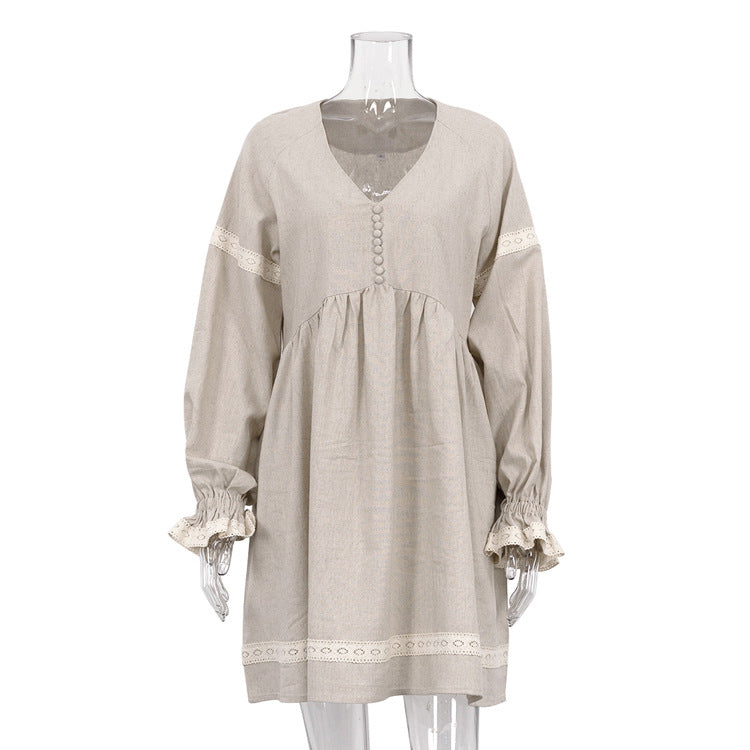 Seraphine™ | Solene Balon Kol Dantel Elbise