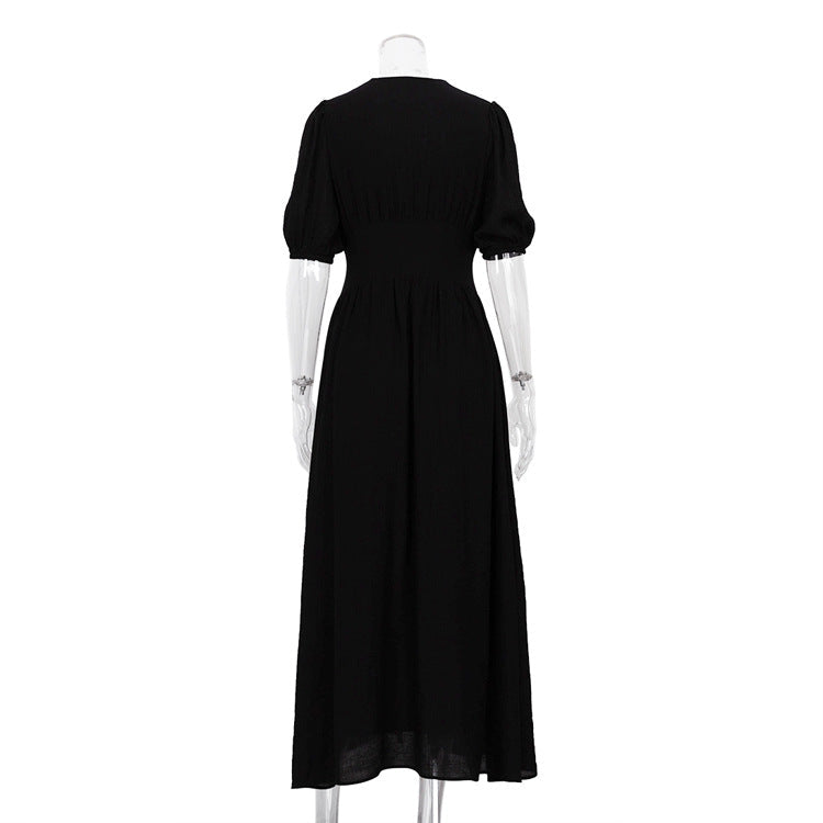 Seraphine™ | Vivianne Düğmeli Yırtmaçlı Maxi Elbise