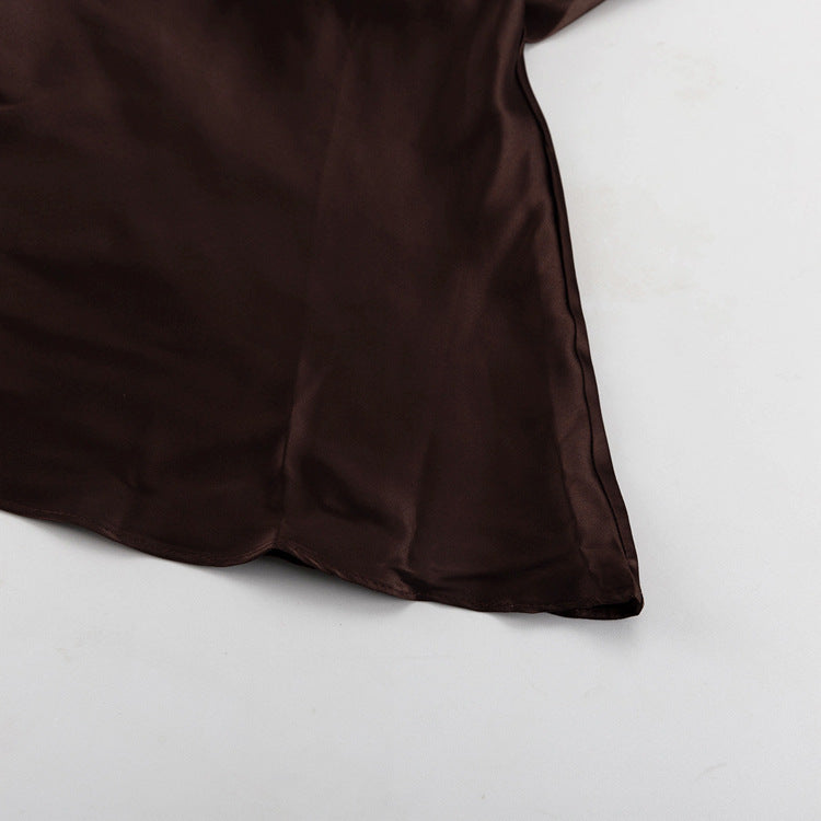 Seraphine™ | Giselle Saten Askılı Maxi Elbise