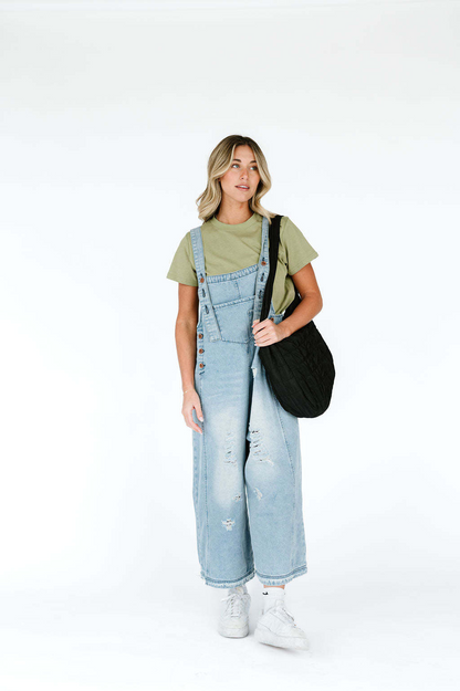 Seraphine™ | Vintage Yırtık Detaylı Salopet Tulum
