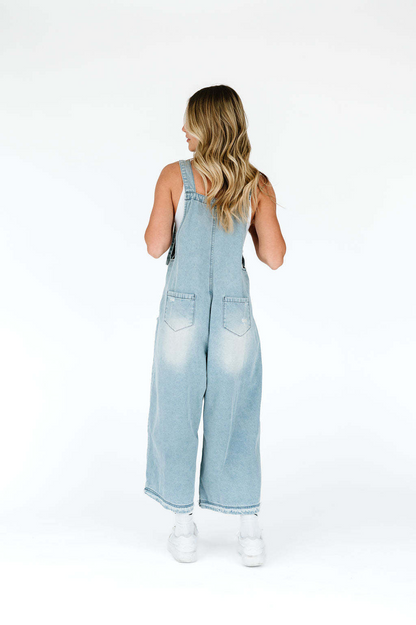 Seraphine™ | Vintage Yırtık Detaylı Salopet Tulum