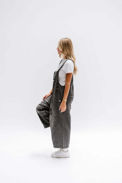 Seraphine™ | Vintage Yırtık Detaylı Salopet Tulum