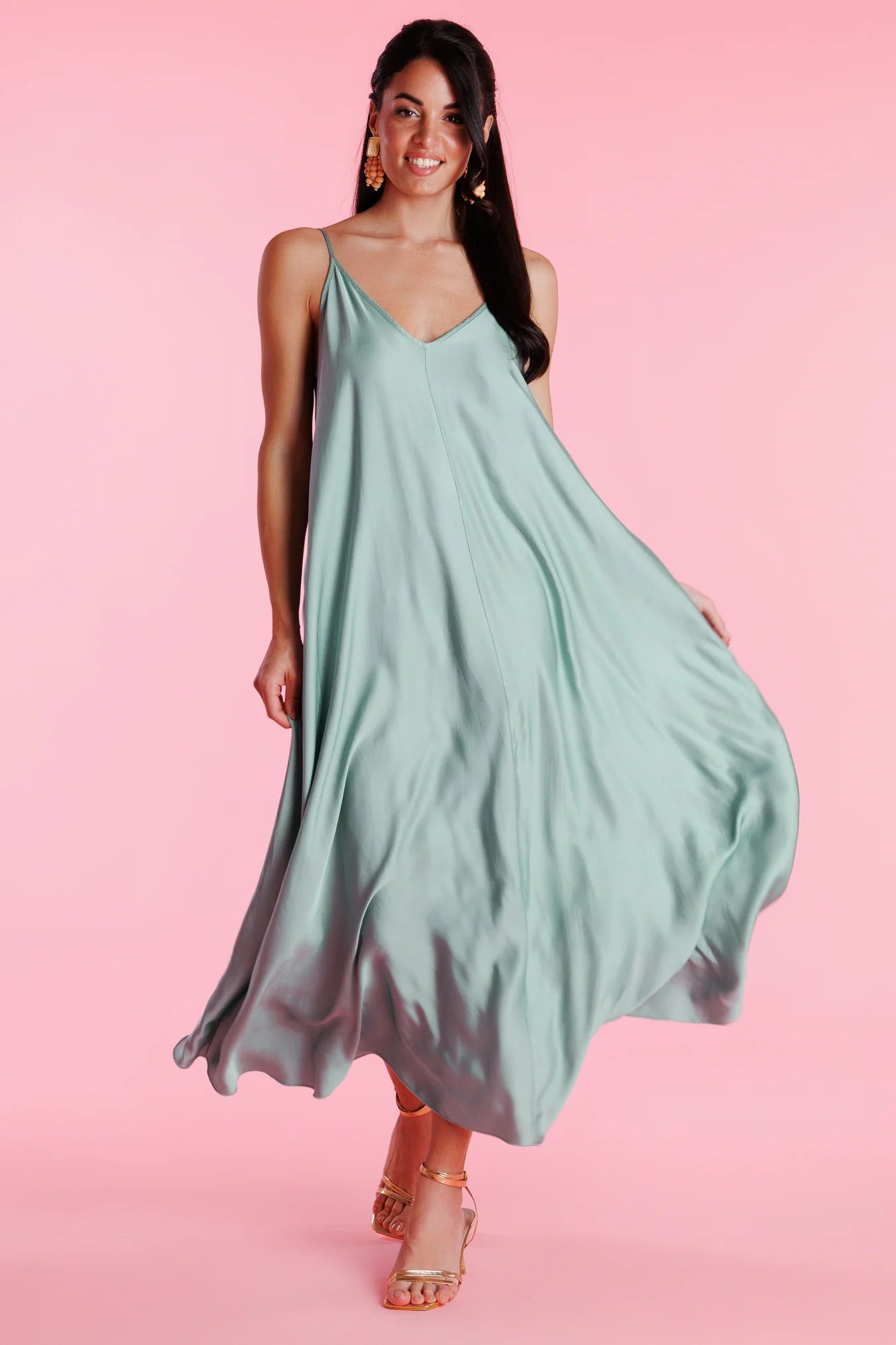 Seraphine™ | Vivienne Rahat Kesim Askılı Maxi Elbise