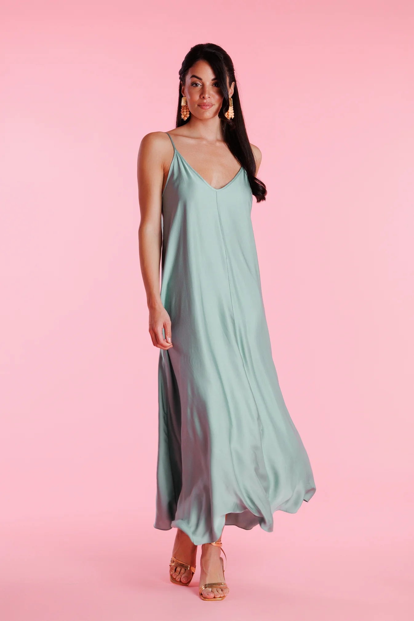 Seraphine™ | Vivienne Rahat Kesim Askılı Maxi Elbise