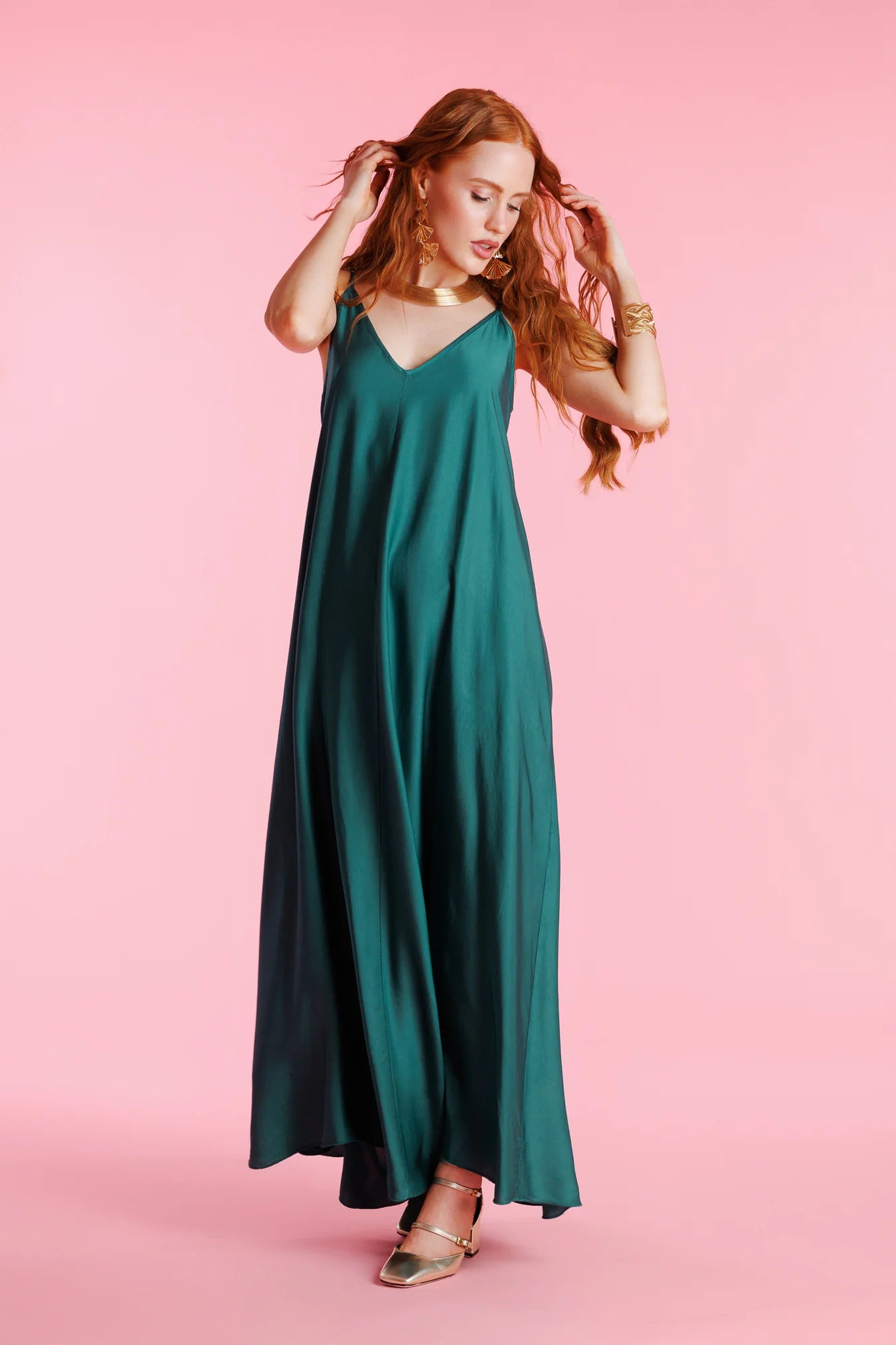 Seraphine™ | Vivienne Rahat Kesim Askılı Maxi Elbise