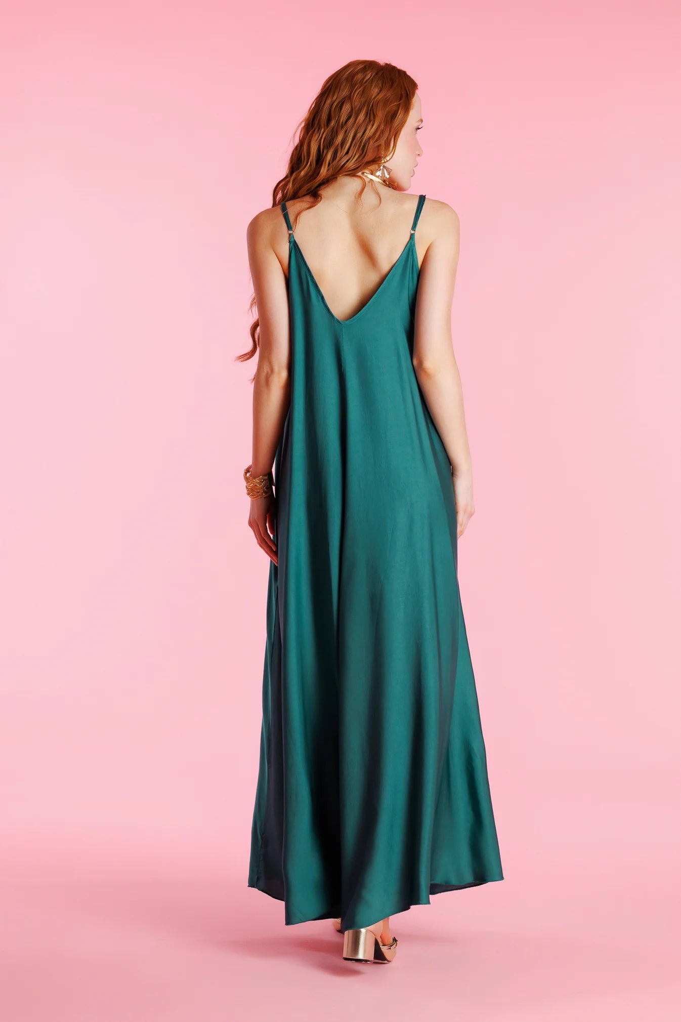 Seraphine™ | Vivienne Rahat Kesim Askılı Maxi Elbise