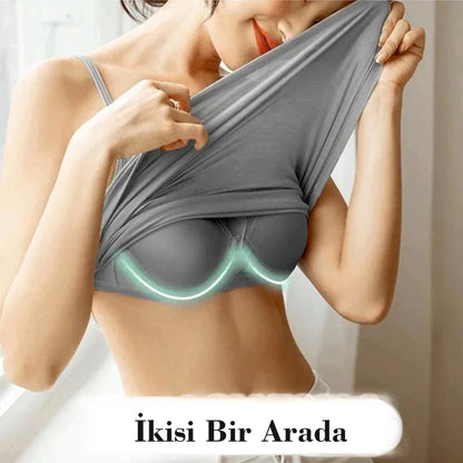Yastıklı Entegre Sütyenli Atlet