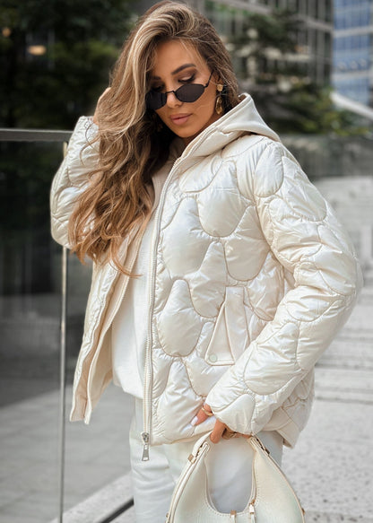 Kadın Oversize Parlak Dokulu Mont 🧥✨