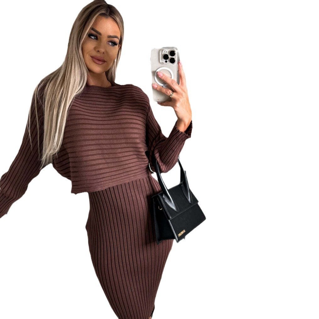 Pullover Üst ve Askılı Elbise Takımı